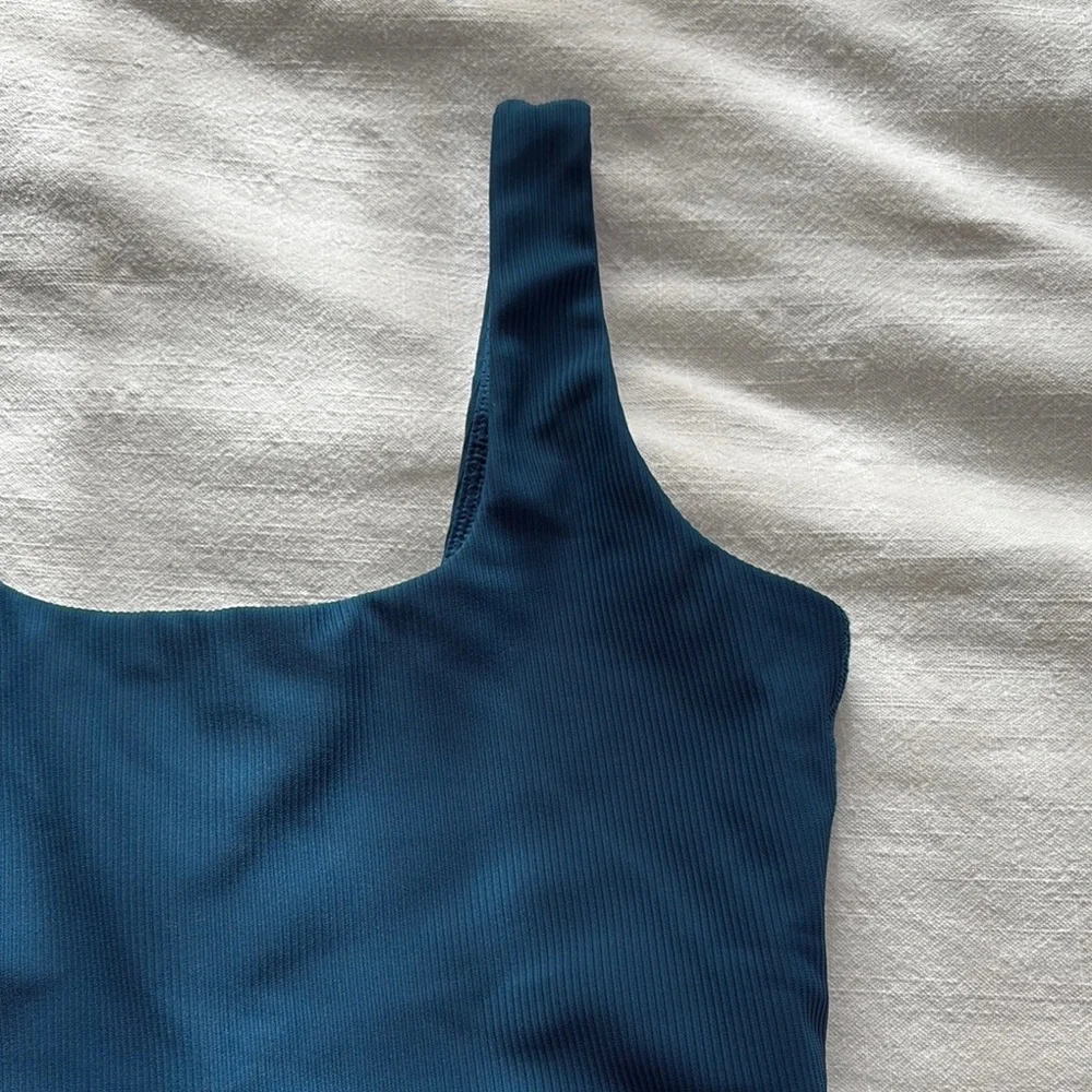 Skechers Teal Athletic GO FLEX RIB Longline Bra/Crop Top - M - Picture 9 of 10